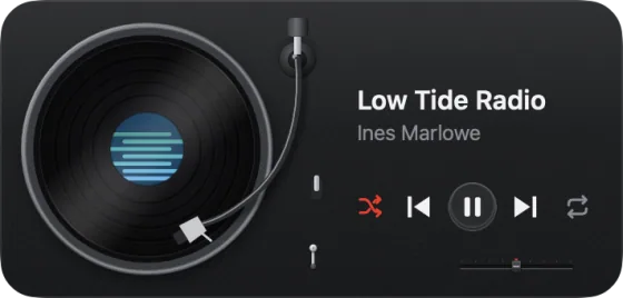The widget as the Club Matte turntable