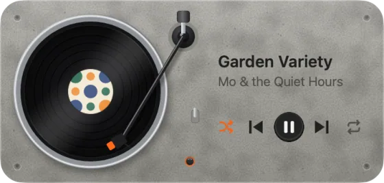The widget as the Concrete Slab turntable