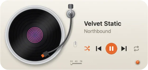 The widget as the Ivory ’62 turntable
