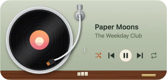 The widget as the Sage ’59 turntable