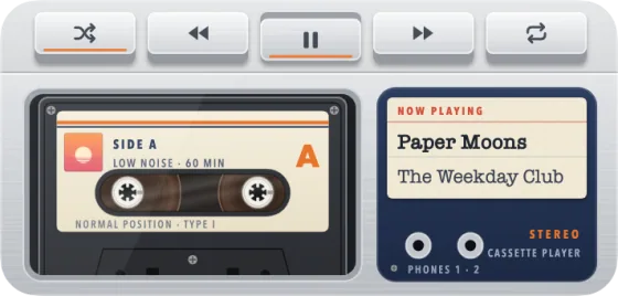The widget as the Silver Classic cassette deck