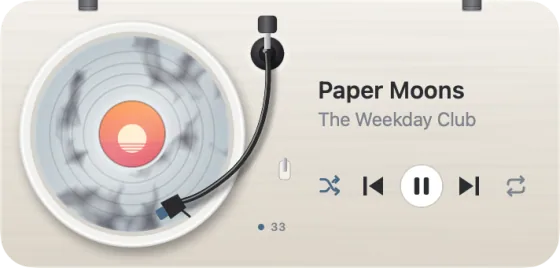 The widget as the Smoke turntable