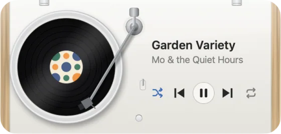The widget as the Snow White turntable